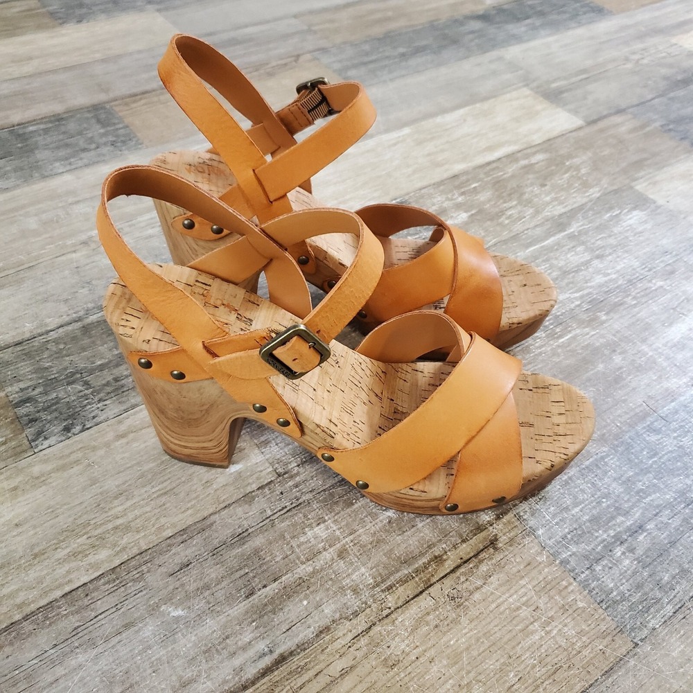 Kork Ease Womens Drew Sandal Sz 10 Platform Heel Leather Stap NEW NWOB